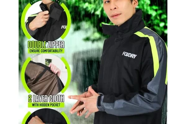 Foxdry 05 Raincoat Malaysia — harga & review